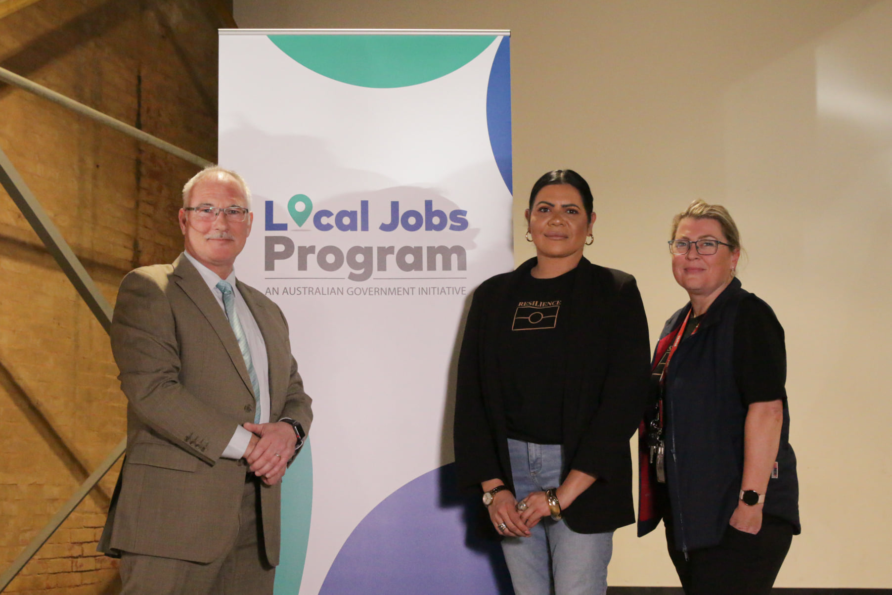 Paul Williams, Nicole Gollan and Michelle at the local jobs program NAIDOC Week 2021 event 