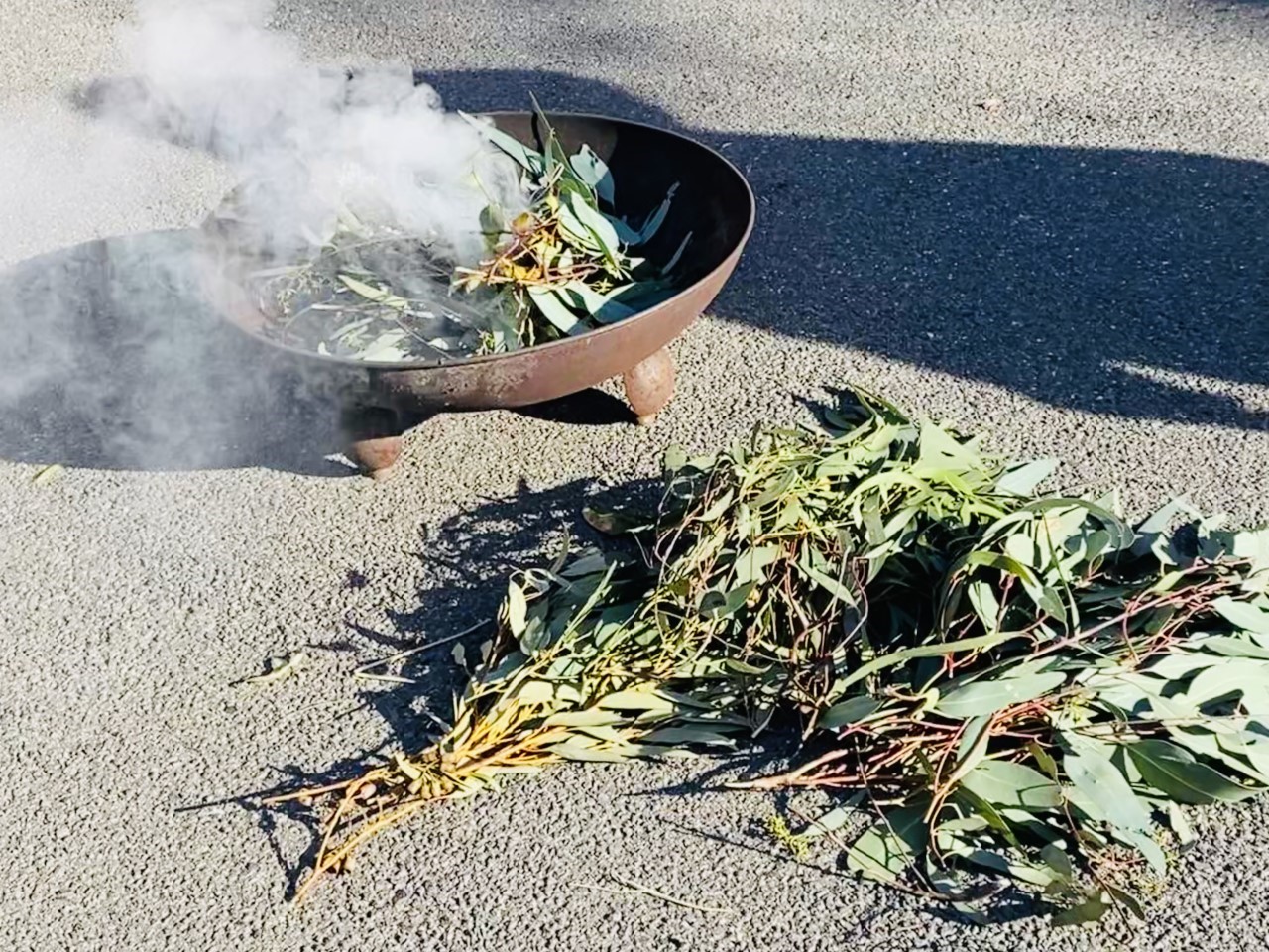 Traditional indigenous smoking ceremony 