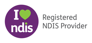I heart NDIS Registered provider logo - Long I heart NDIS Registered provider logo - Long