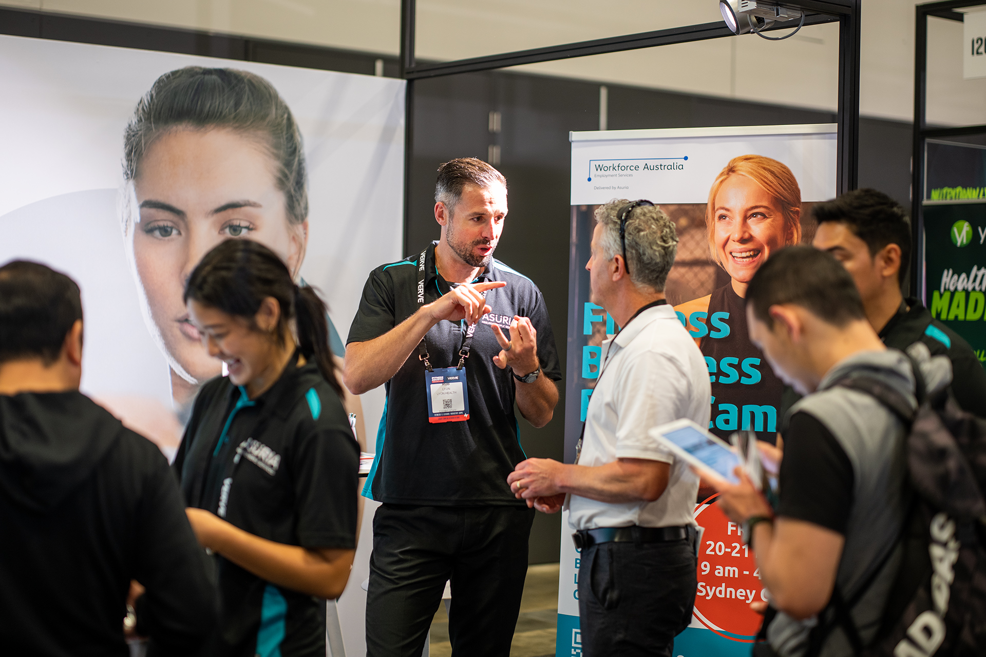 Some of those who visited the booth