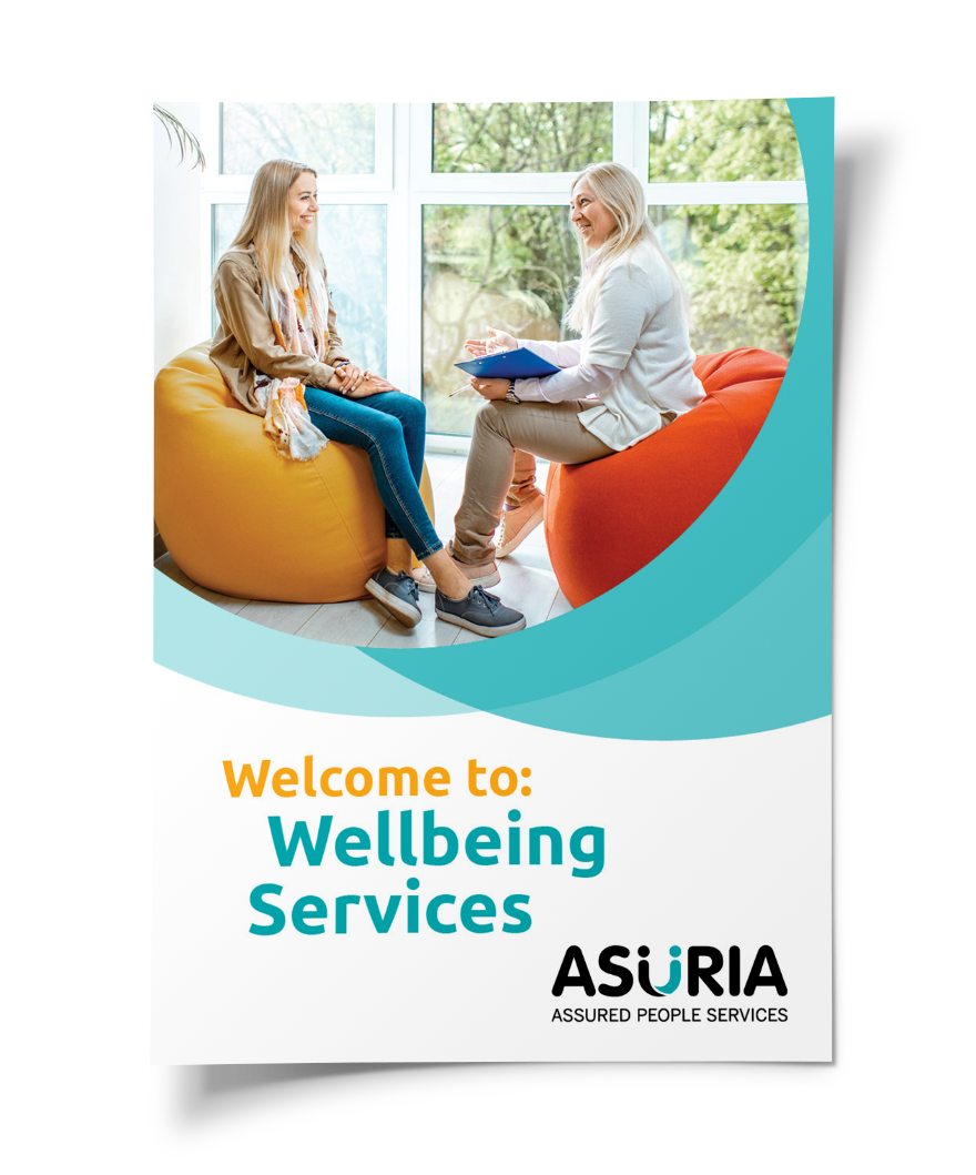 Wellbeing brochure cover mockup